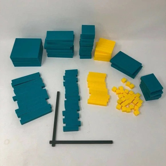 Math Manipulative Student Block Set Algebra Lab 103 Pieces Activity Homeschool - Picture 3 of 11